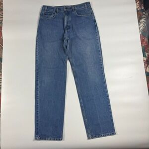 Kirkland Signature Jeans Men 36x34 Blue Denim High Rise Relaxed Fit Straight Leg